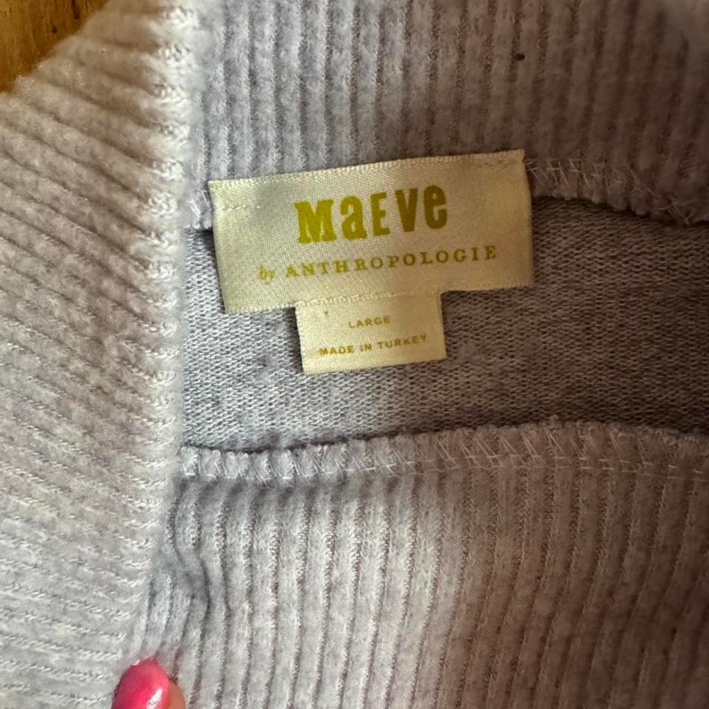 Maeve by‎ Anthropologie mock neck sweater in light dusty purple size large - Picture 3 of 8